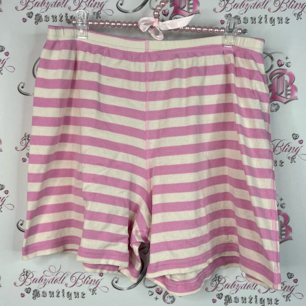 Hanna Andersson shorts stretchy Pink and White Striped comfy Shorts